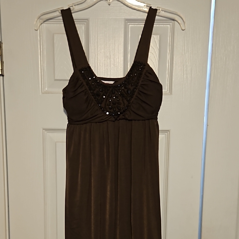 Candie's Brown Empire Waist Ruched Sundress NWOT